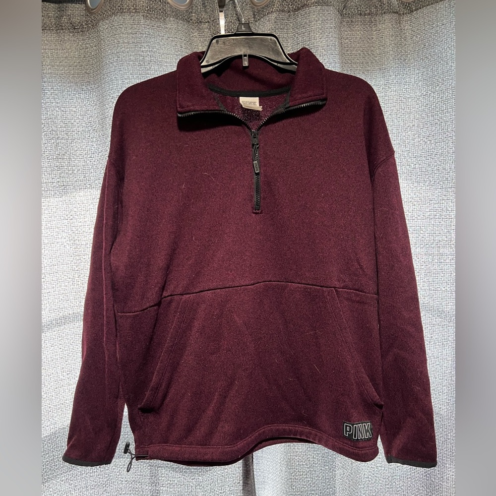 PINK 1/4 Zip Sweatshirt Size S